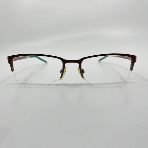 Cole Haan Eyeglasses Frames Half Rim CH4014 brown 210 53-18 H6559 - Picture 2 of 8
